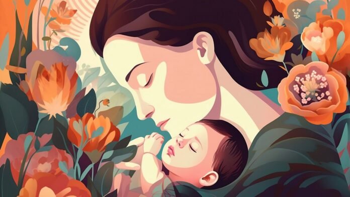 Bangladeshi mother teaching life values to her child through daily activities