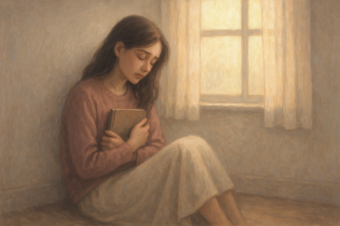 Young woman dealing with negative emotions and self-care