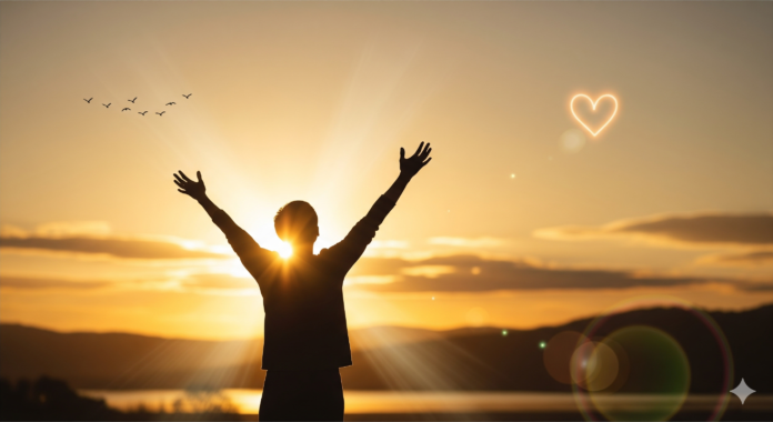Person finding inner peace self discovery Bengali personal development guide mental wellness happiness