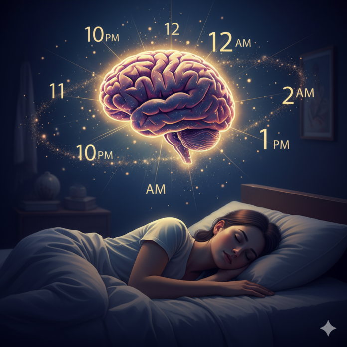 Young professional sleeping peacefully to activate brain's golden hour for productivity