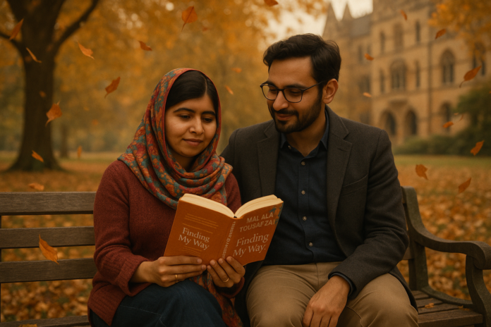 Malala Yousafzai and Asser Malik at Oxford University, symbolizing love and cultural balance from Finding My Way