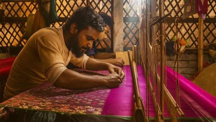 Traditional Jamdani weaving in Bangladesh