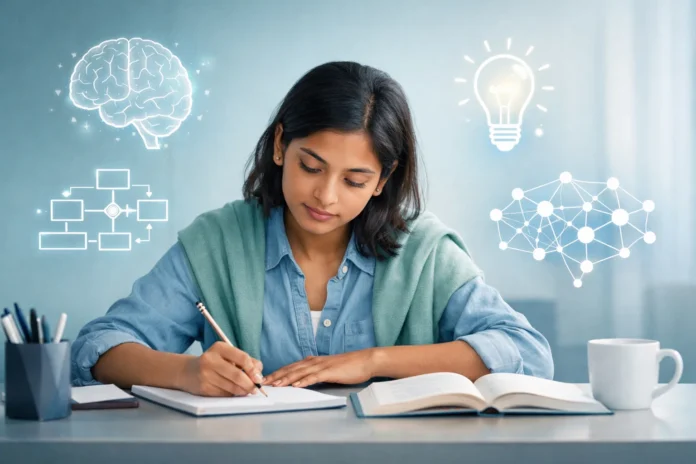 Person improving problem-solving skills using scientific techniques